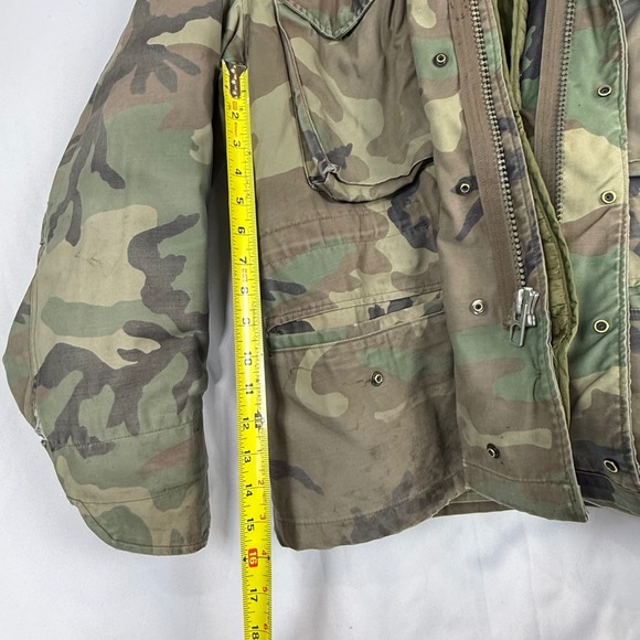 US Military M65 Woodland Cold Weather Field Jacket Mens Small Camo Army - Picture 11 of 13